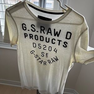 G star t shirt, white, size medium